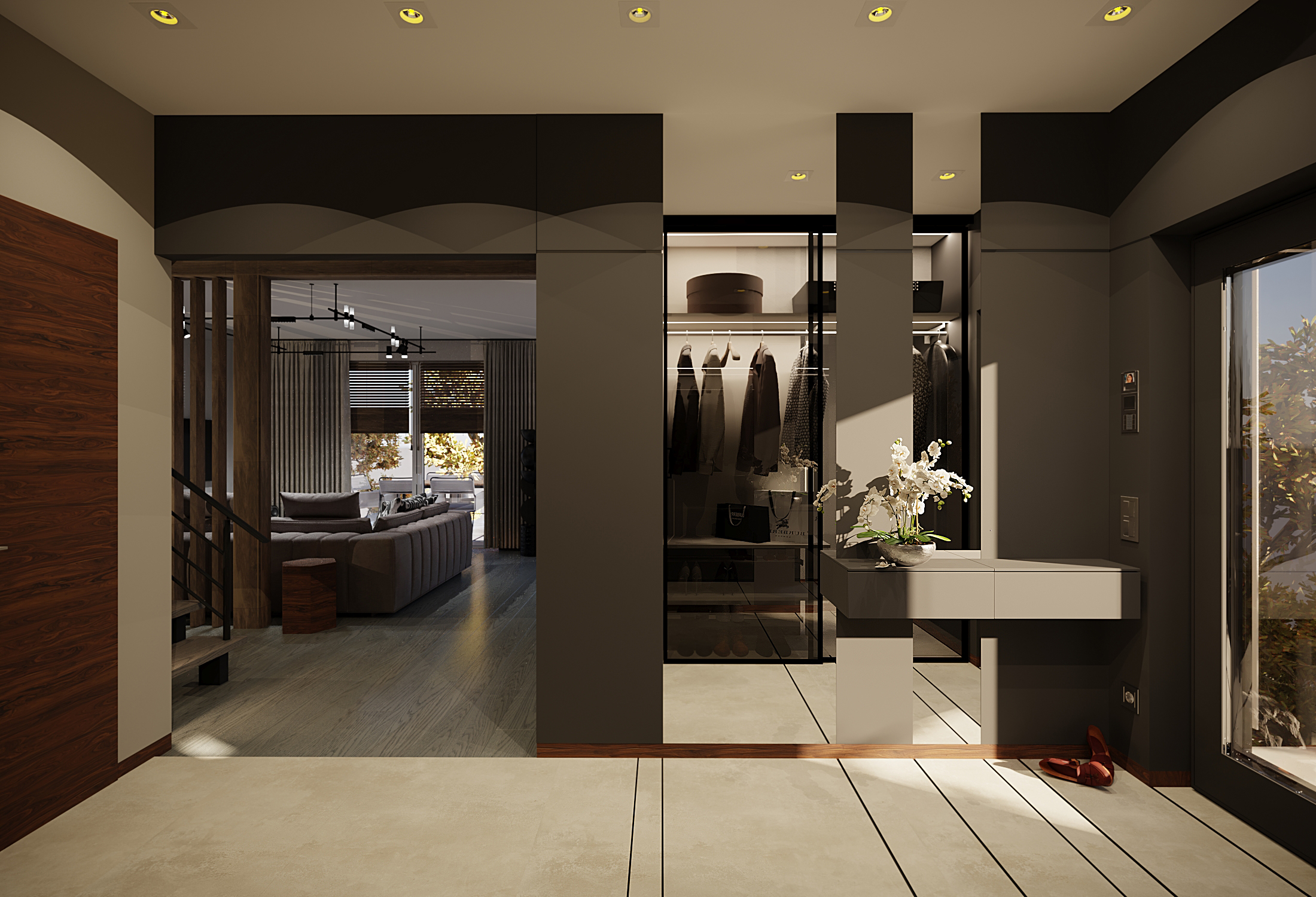 现代风格灰米色室内设计-7