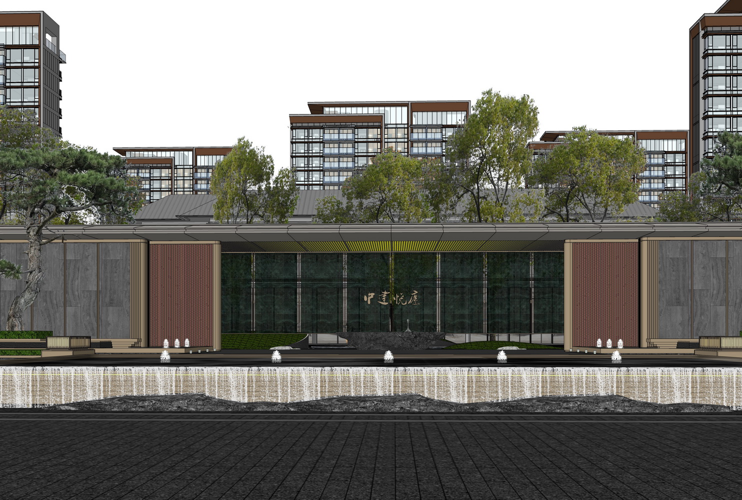 中建悦府大区景观SU模型-0
