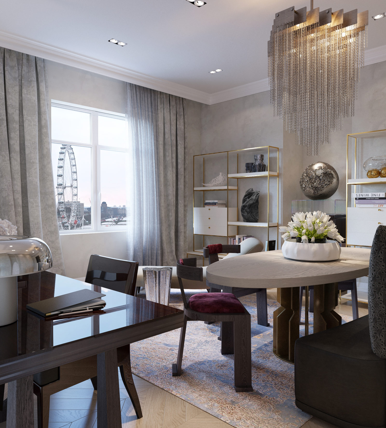 LONDON HOTEL PENTHOUSE SUITE FIVE STAR LUXURY HOTEL Fiona Barratt Interiors-5