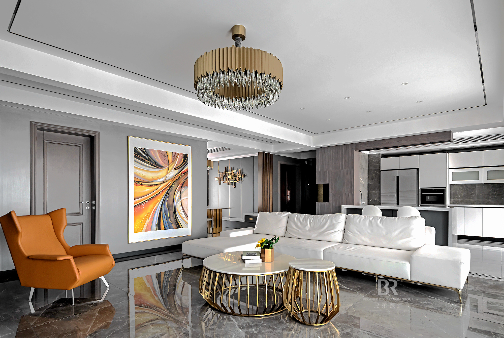 新江与城清晖岸 160 平轻奢风案例丨重庆兄弟装饰公司-18