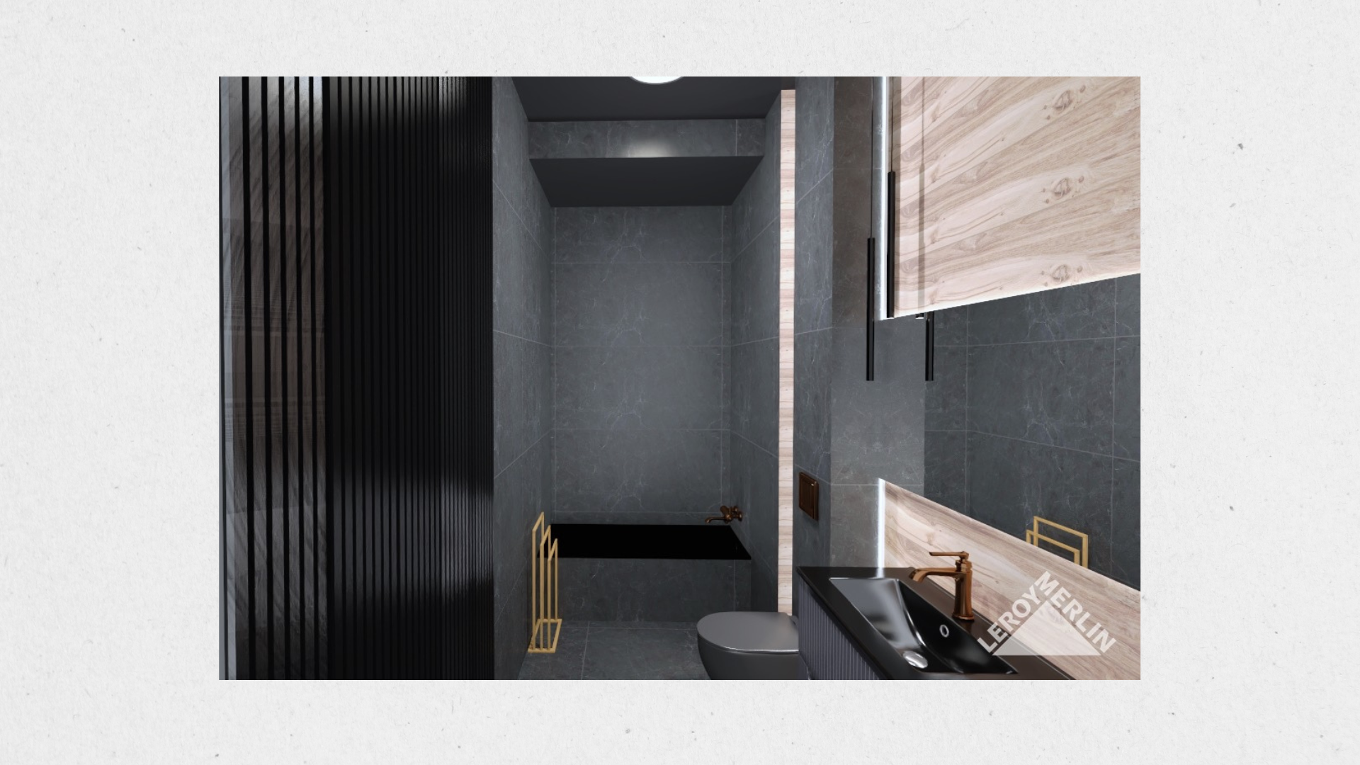 Projektowanie. Salon z łazienka-11