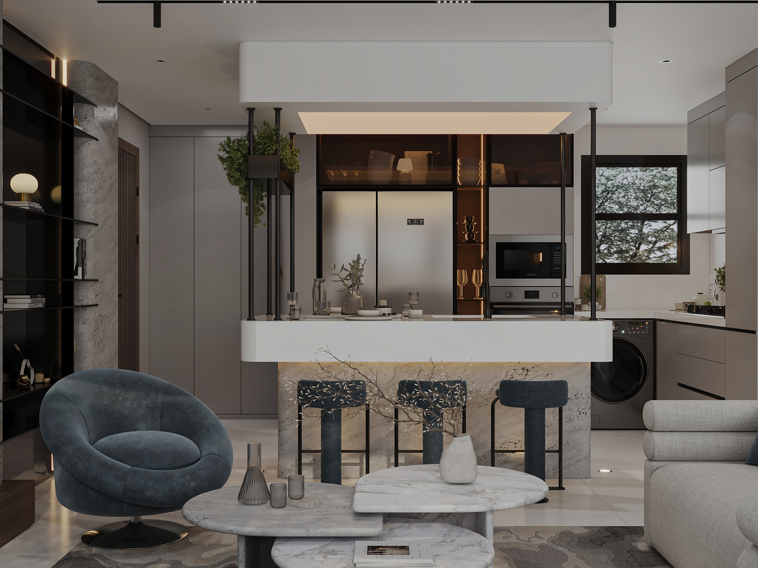 接待处与厨房设计（接待处部分）丨埃及丨Hagar Okasha-10