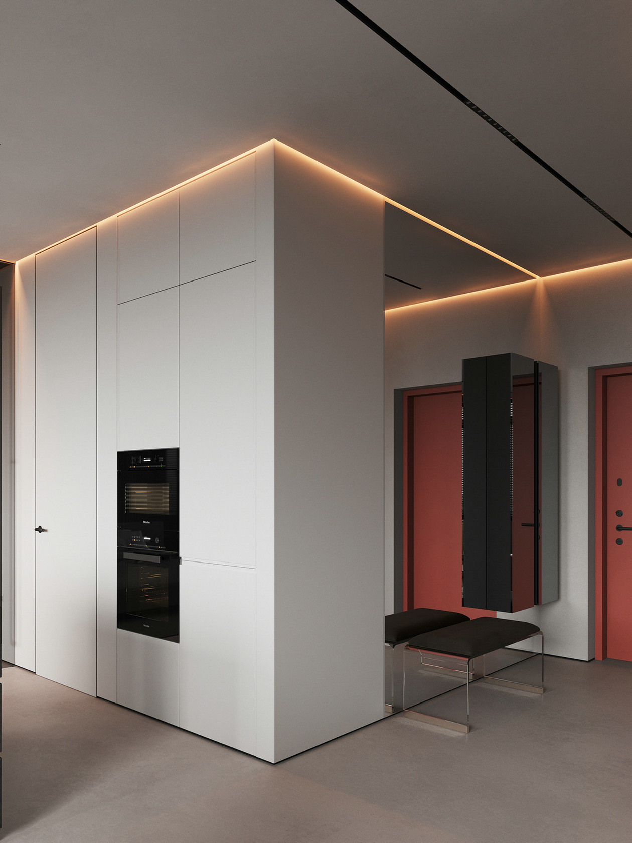 92㎡高级黑+红色 冬季飞舞的色彩-1