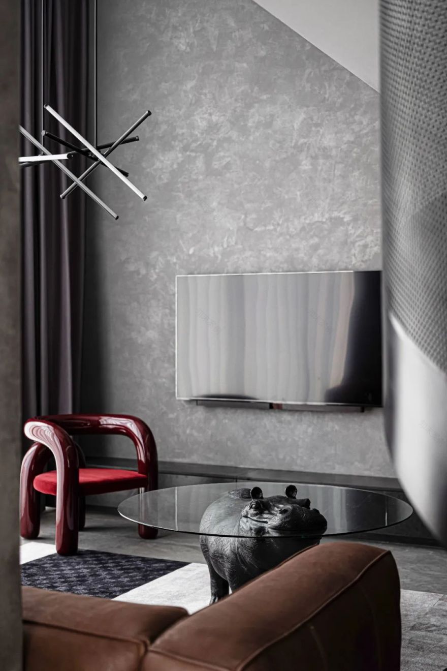 120m²暗黑系公寓,冷硬质感还原深邃本真!-29