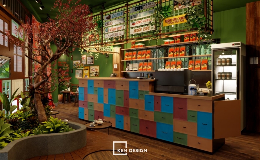 Quán cafe bao cấp Tâm An(心安复古咖啡馆)丨Ken Design-31