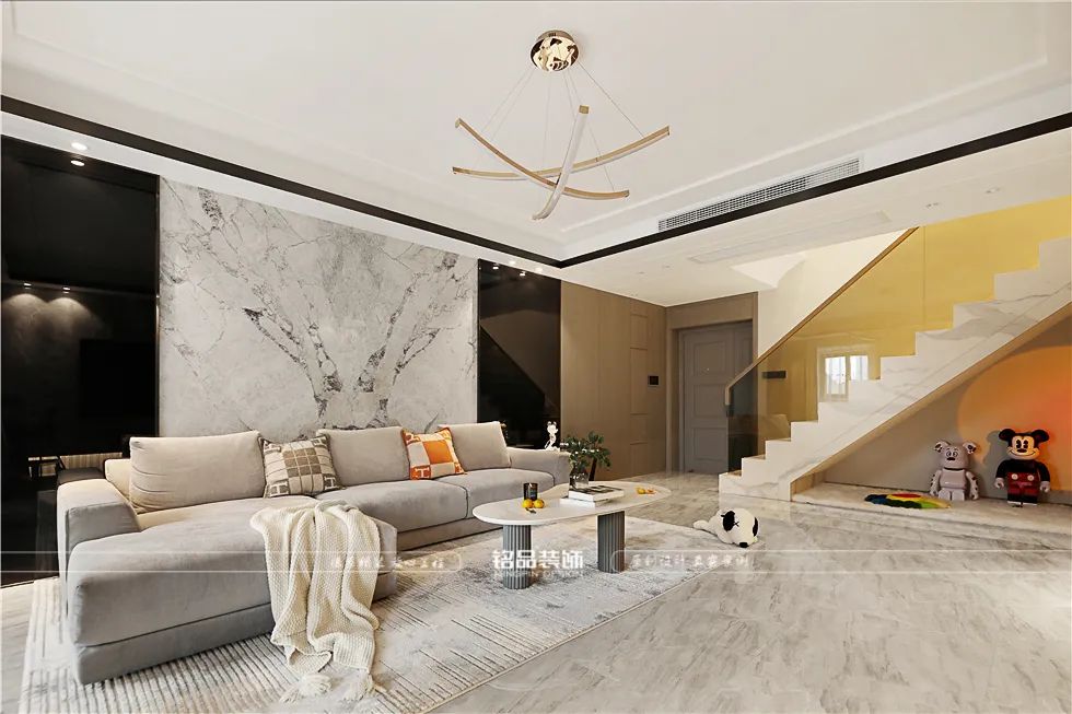 现代轻奢大跃层丨铭品装饰-14