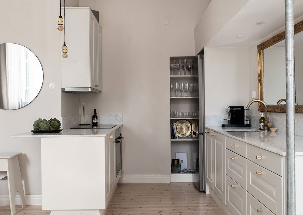 "斯德哥尔摩 42㎡小公寓,超高层高搭配复古风设计"-7