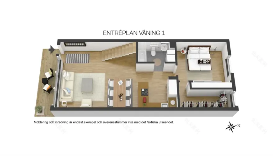 瑞典音乐学校旧礼堂翻新 打造 6 米高复古家庭公寓-1