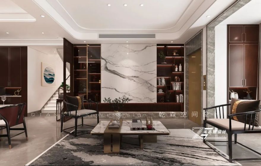 以墨上色,绘制东方韵境丨乾森空间设计-24