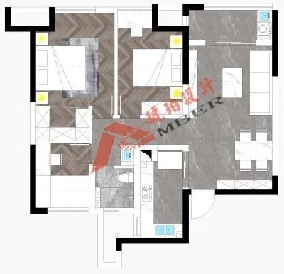 中海凤凰熙岸，现代简约婚房设计，独立衣帽间巧规划-34