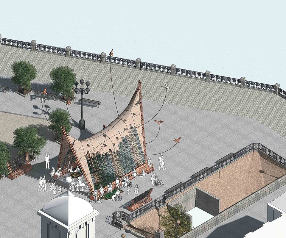 《轻盈与抗议》装置丨Izaskun Chinchilla Architects-33