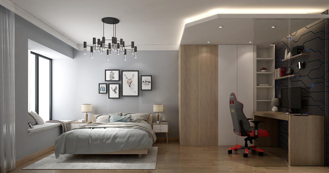 
现代简约风格三口之家 -6