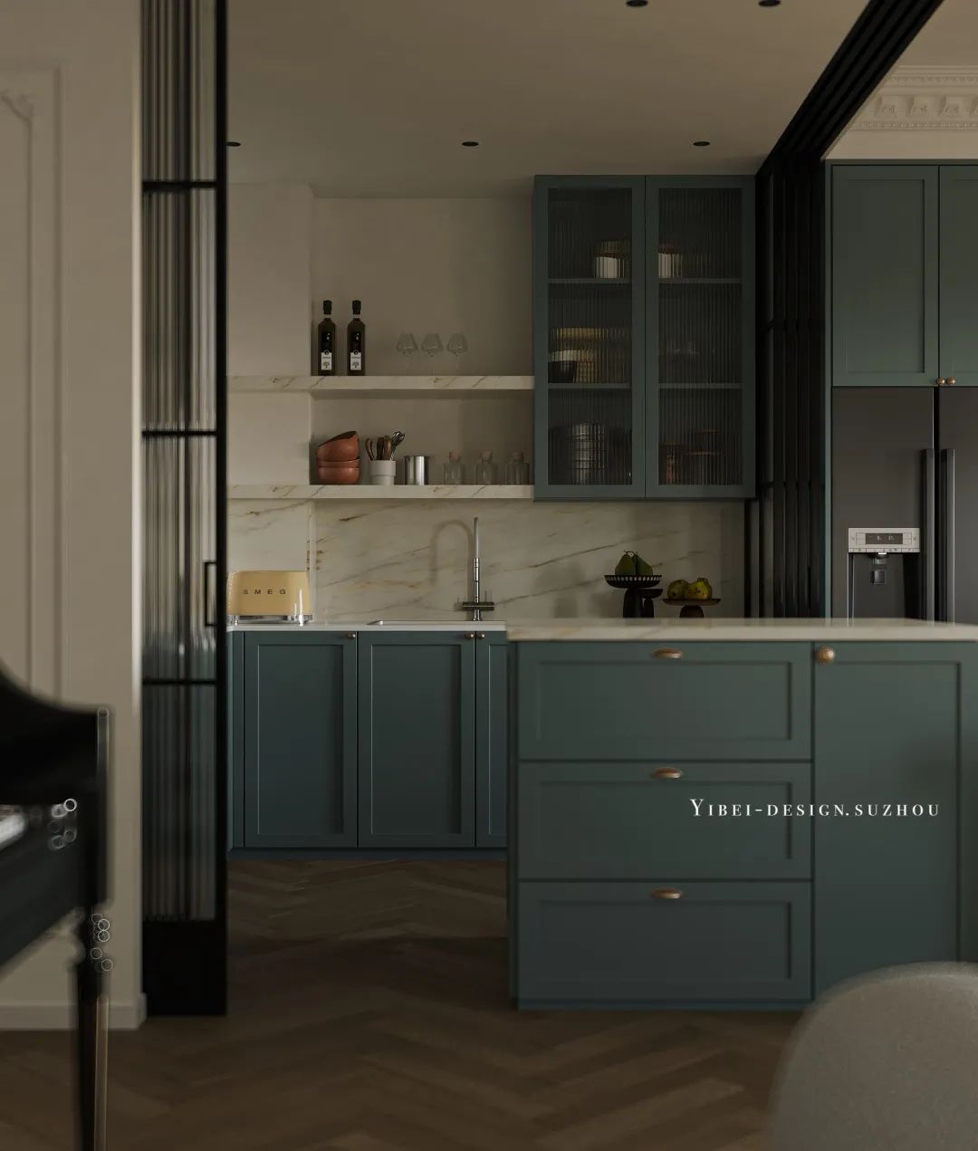 法式复古梦宅丨中国苏州丨一贝设计-17