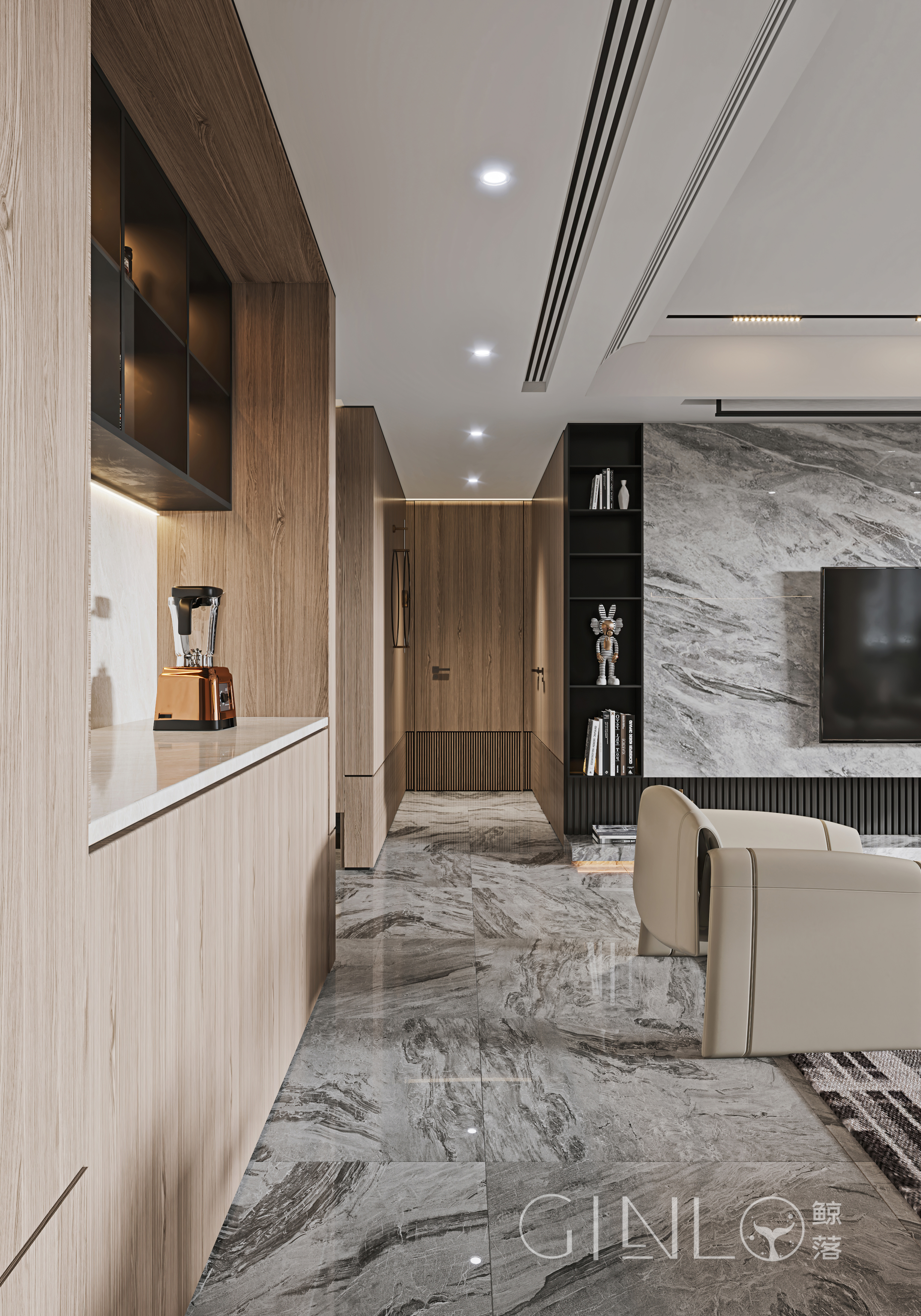 绿意盎然现代风格大平层 VR 体验丨Gino 鲸落工作室-10