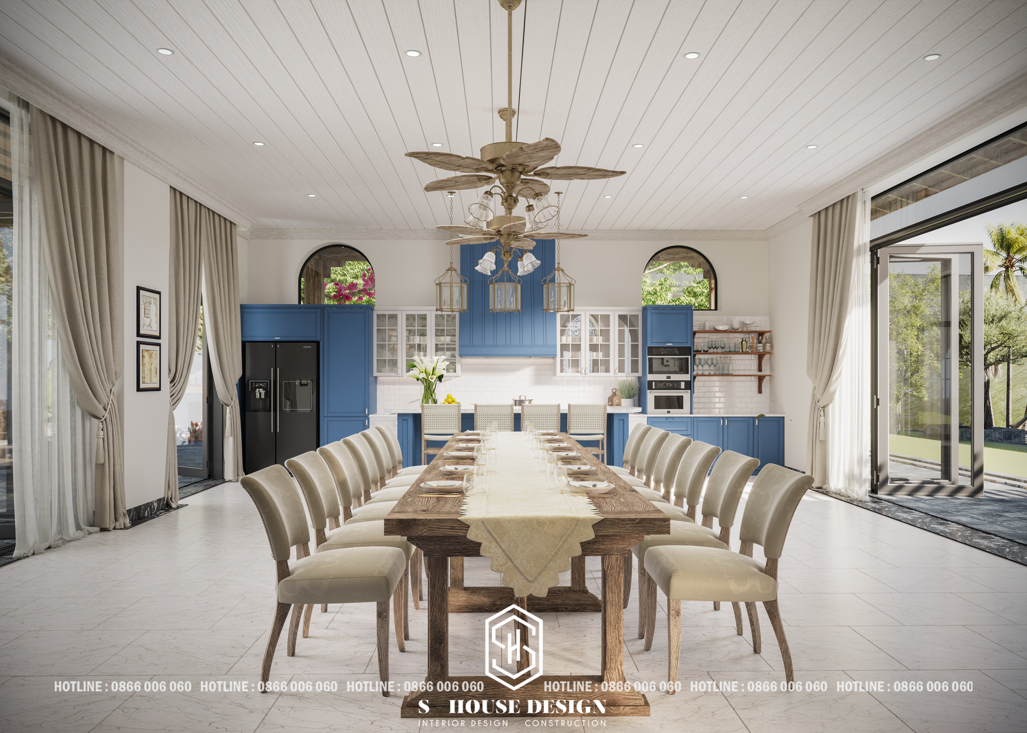 Interior design of Mediterranean garden villas-1