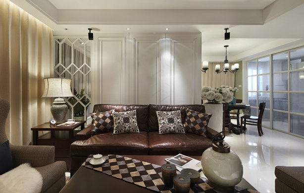 【上海实创装饰】控江新村128平美式混搭范儿老房改造-12