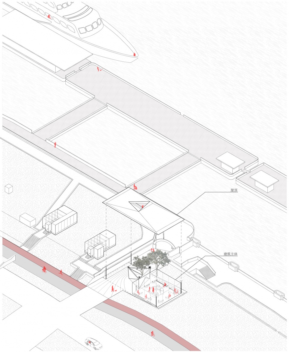 东方明珠游船码头候船厅丨致正建筑工作室-25