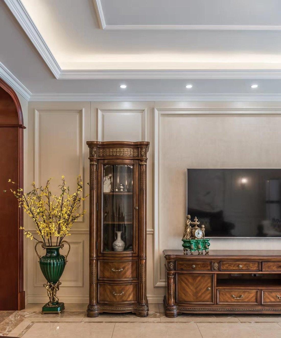 美式古典融合中式禅意复古美家丨意巢设计事务所-14