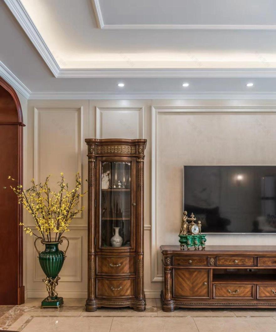美式古典融合中式禅意复古美家丨意巢设计事务所-14