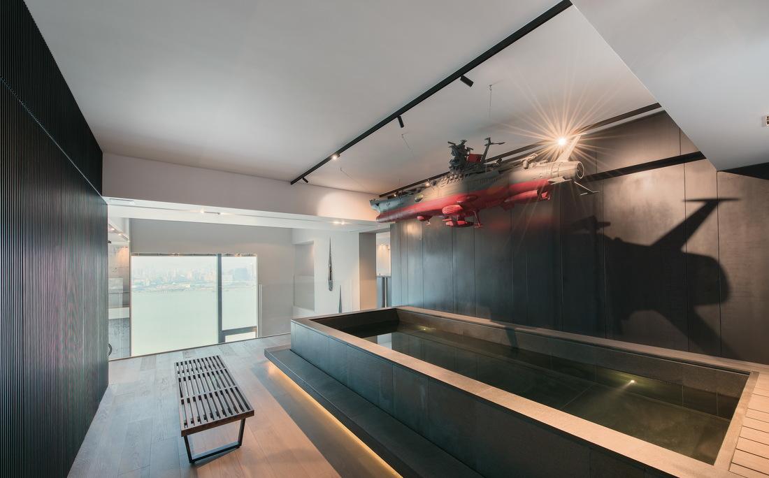 澳门高端复式海景房 | 极简工业风邂逅科幻现代艺术-11