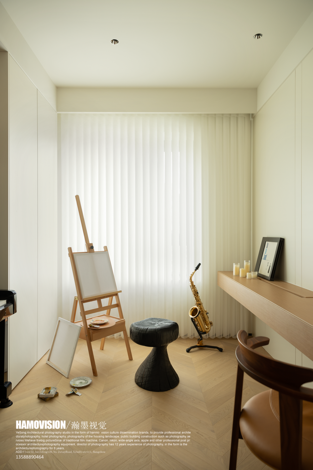 奶油色空间中的极简艺术丨中国上海丨年·演播室-34