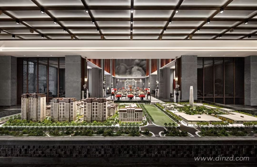 天津津门大院售楼处 | 古韵墨色与现代材质的完美融合-14