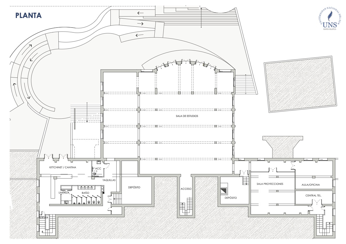Propuesta patio central + sala de estudio UNS 校园广场-13