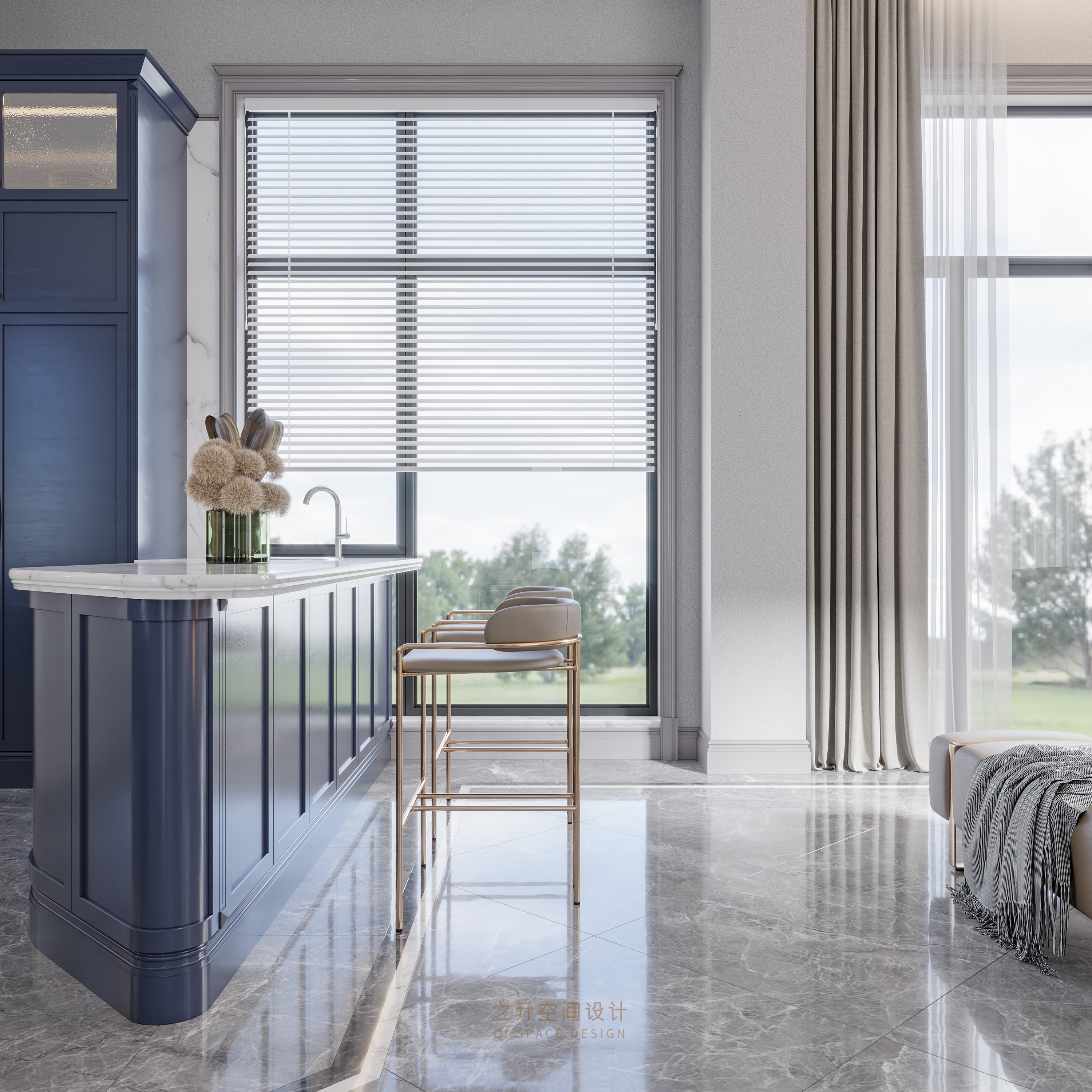 亓作 | 追崇自由 不止浪漫  上置名人府邸750㎡现代美式墅居                     -4