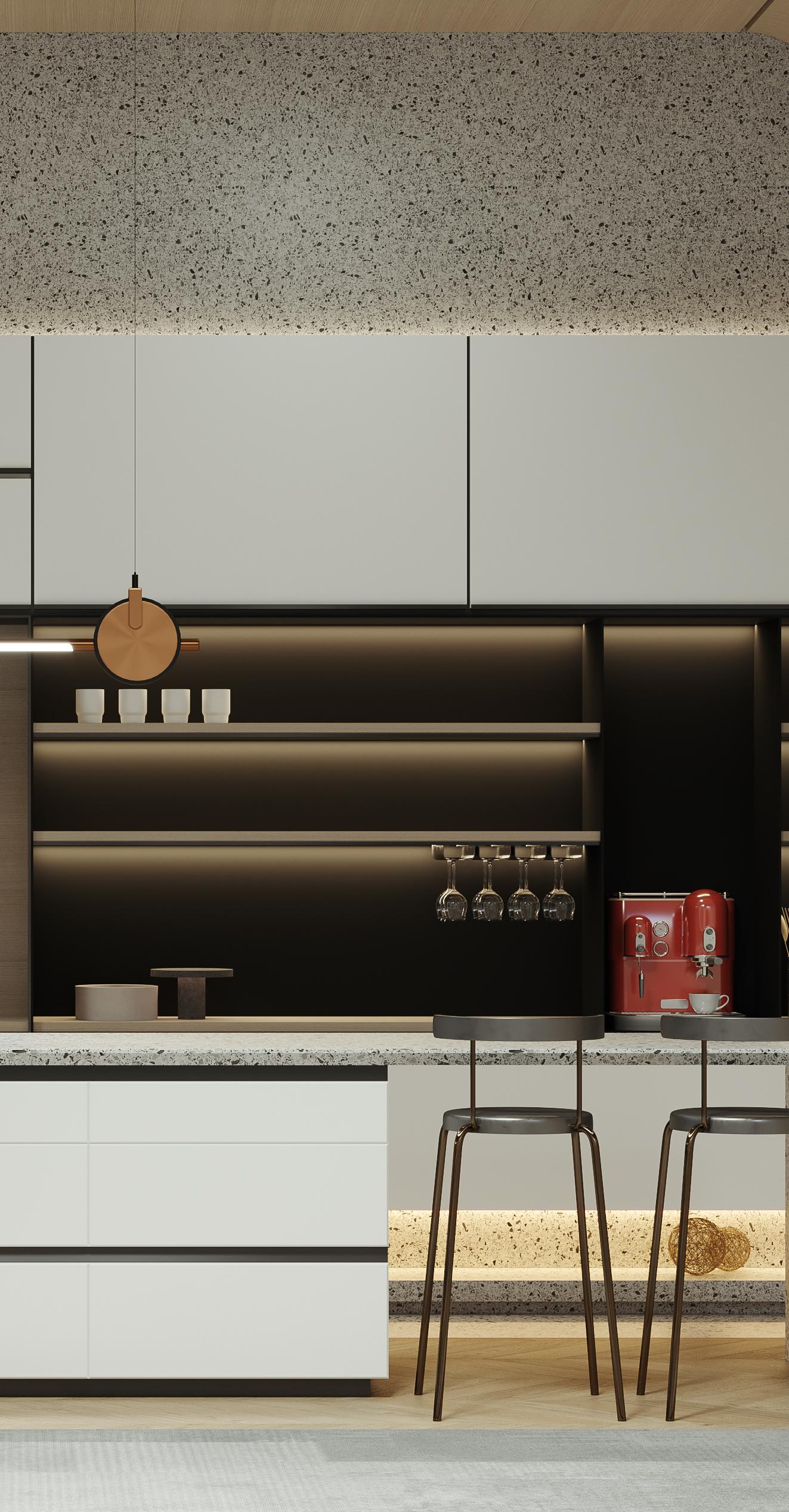 现代别墅客餐厅-7