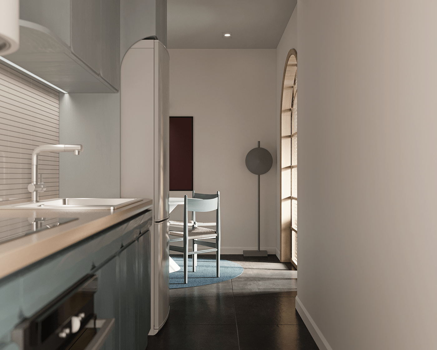 小空间公寓设计 明亮的配色打造出凉爽夏日-9