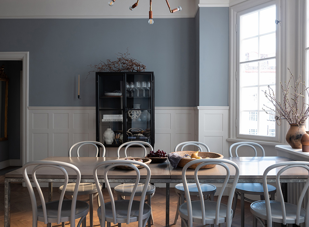 斯德哥尔摩美丽建筑中的优雅蓝白公寓-5