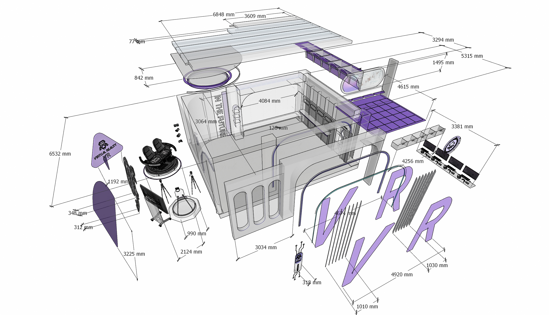 校园文化空间设计 未来感的科技教学VR空间设计-4