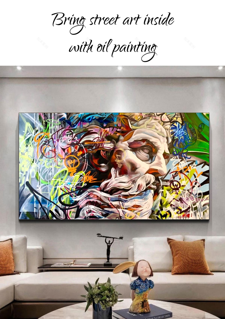 现代室内手绘油画涂鸦项目丨阿联酋-7
