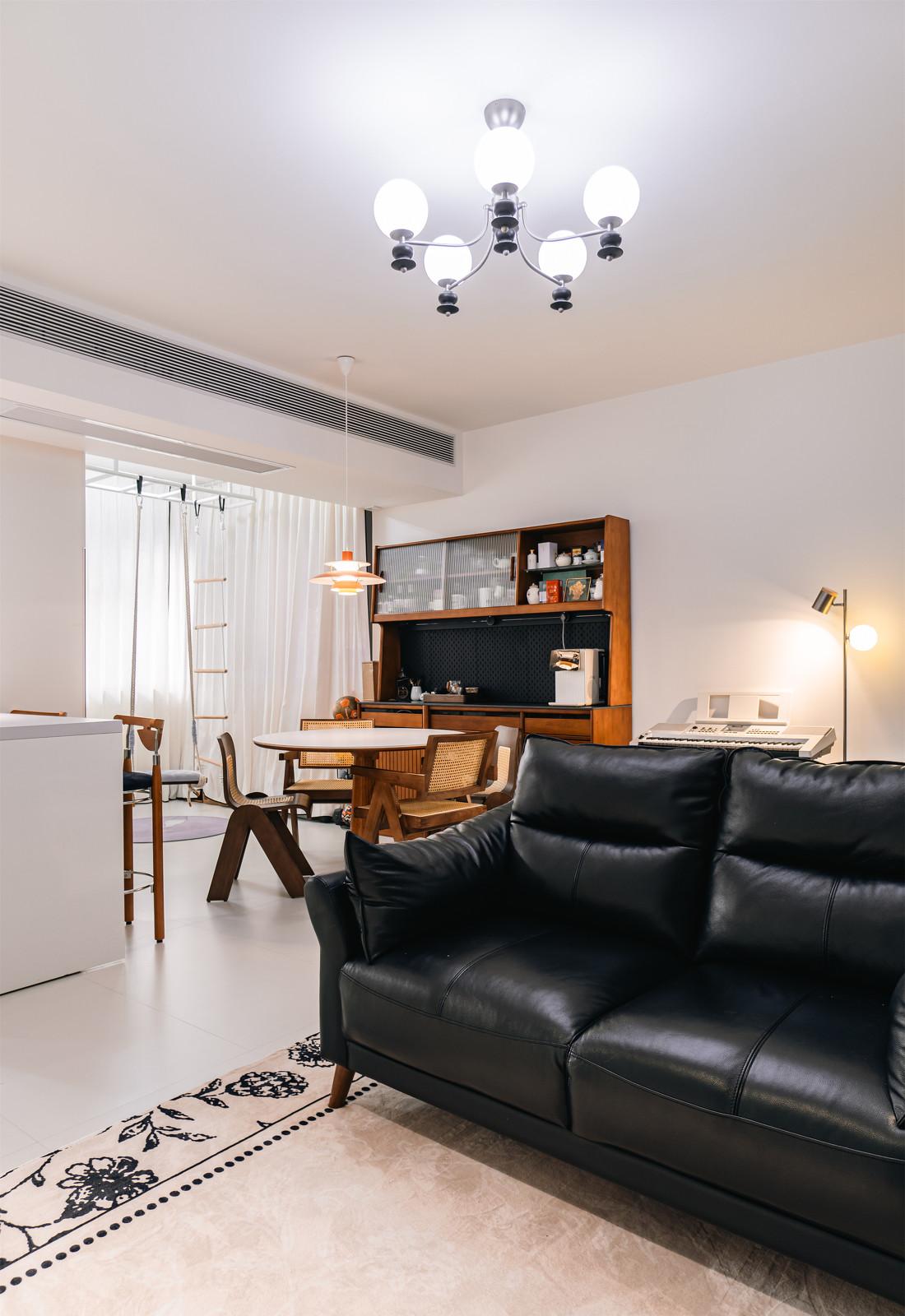 96㎡中古混搭风四居室装修-11