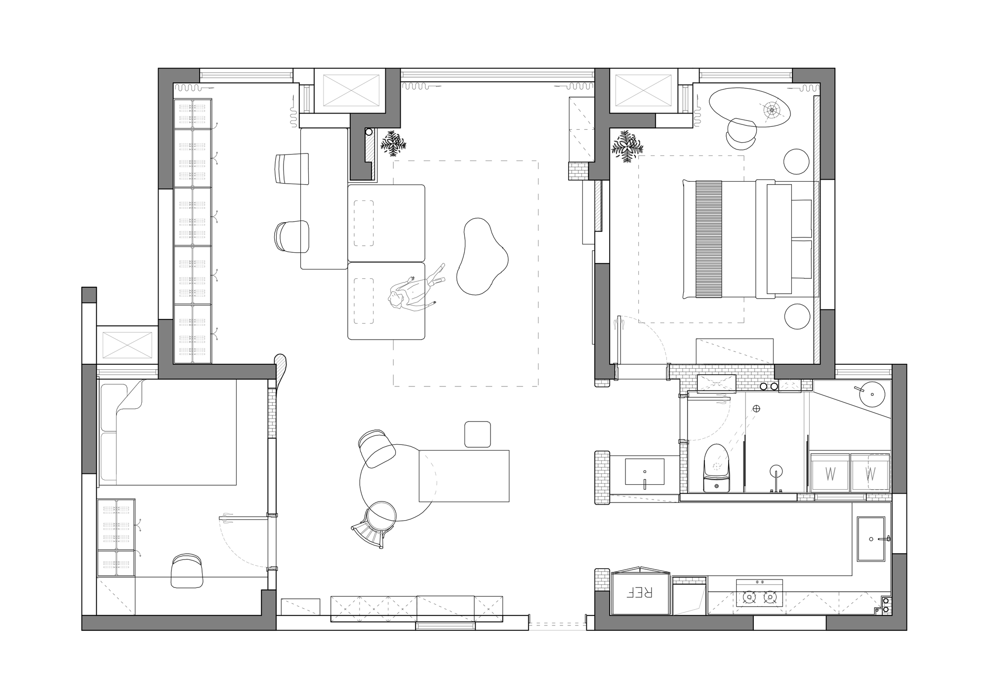 研己实景 · 113㎡法式家的新玩法丨中国芜湖丨研己设计-60