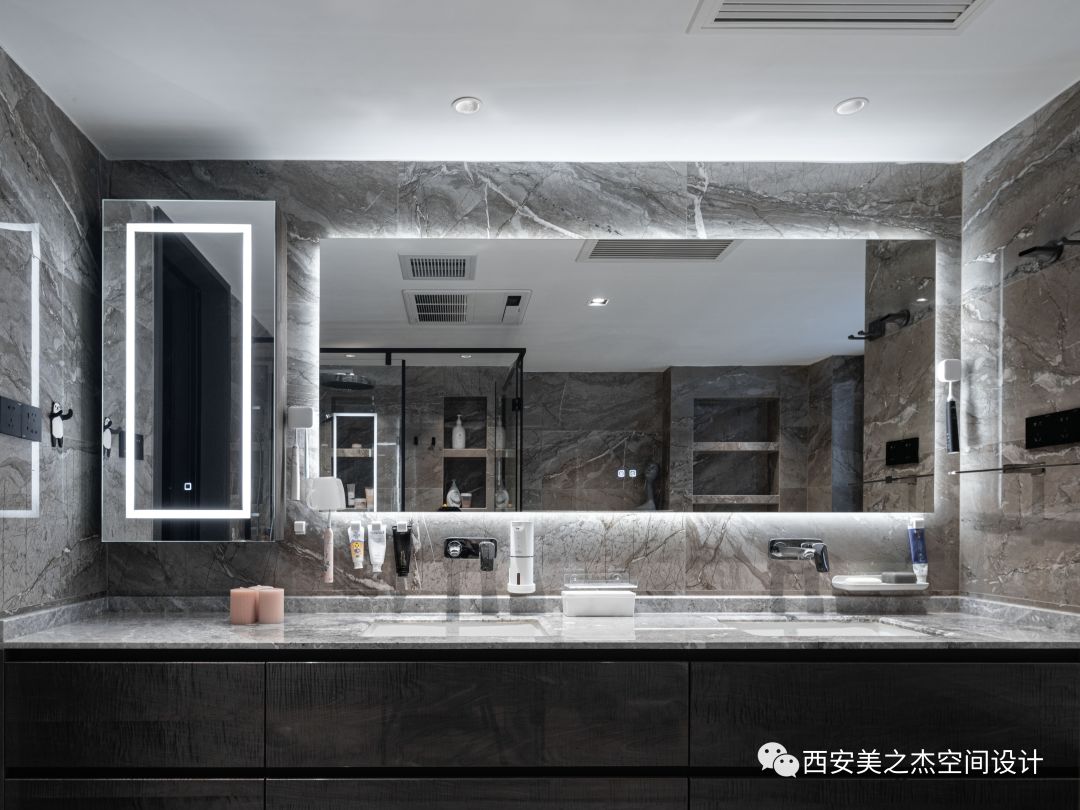 西安莱安逸珲 300 平现代简约之家丨中国西安丨M&J 美之杰-49