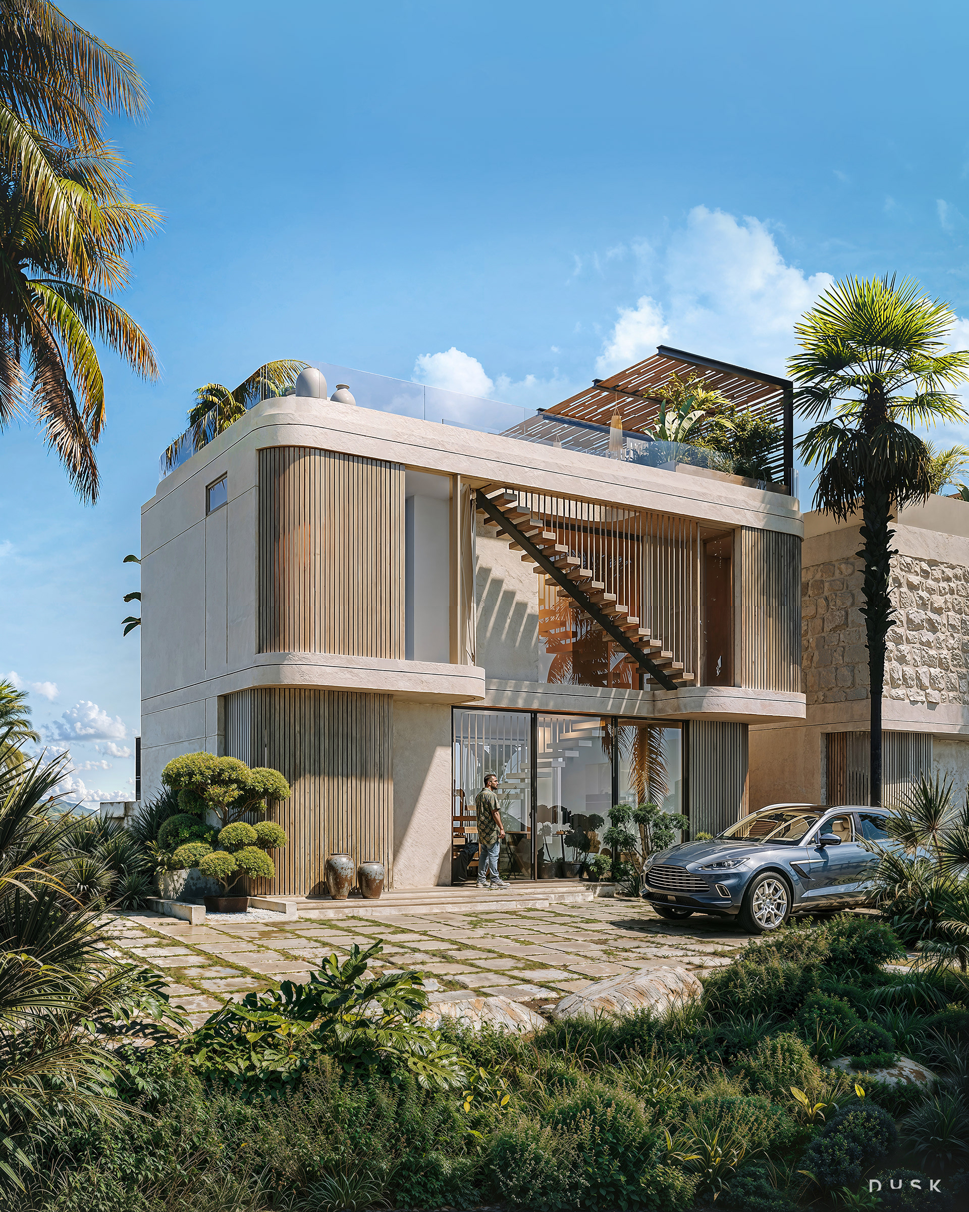 巴厘岛乌鲁瓦图别墅设计丨印度丨Dusk Architecture Studio-15