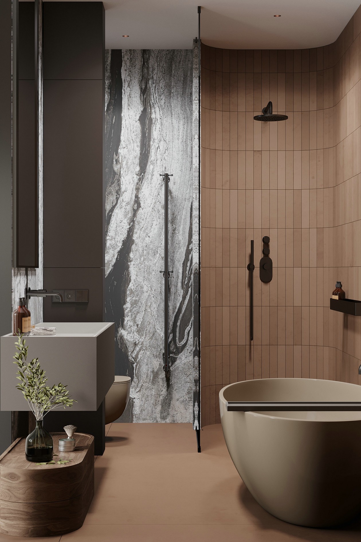 胡桃木搭配绿色，百搭色的时尚演绎-10