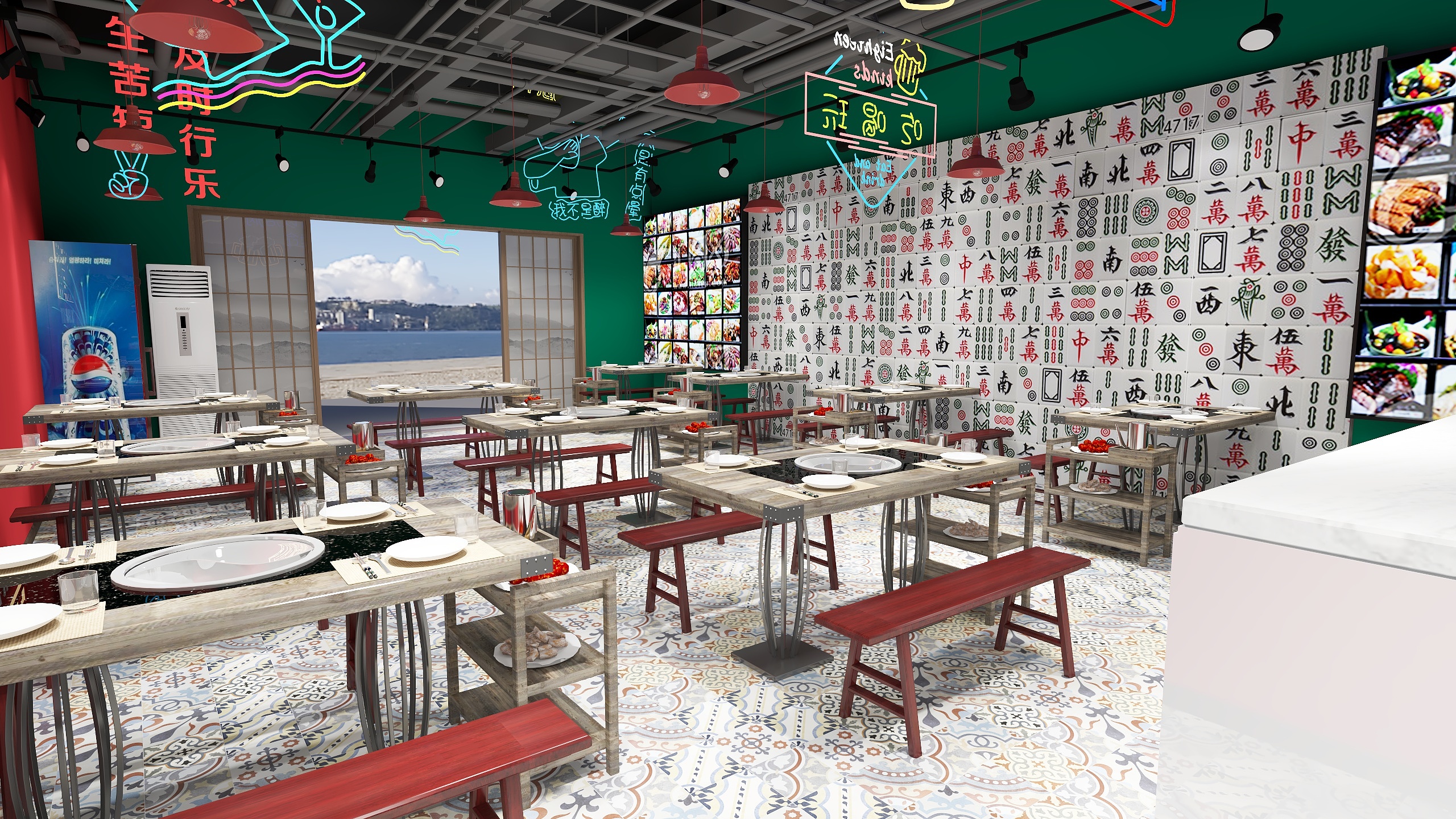 这几天做的几组商业空间效果图-8