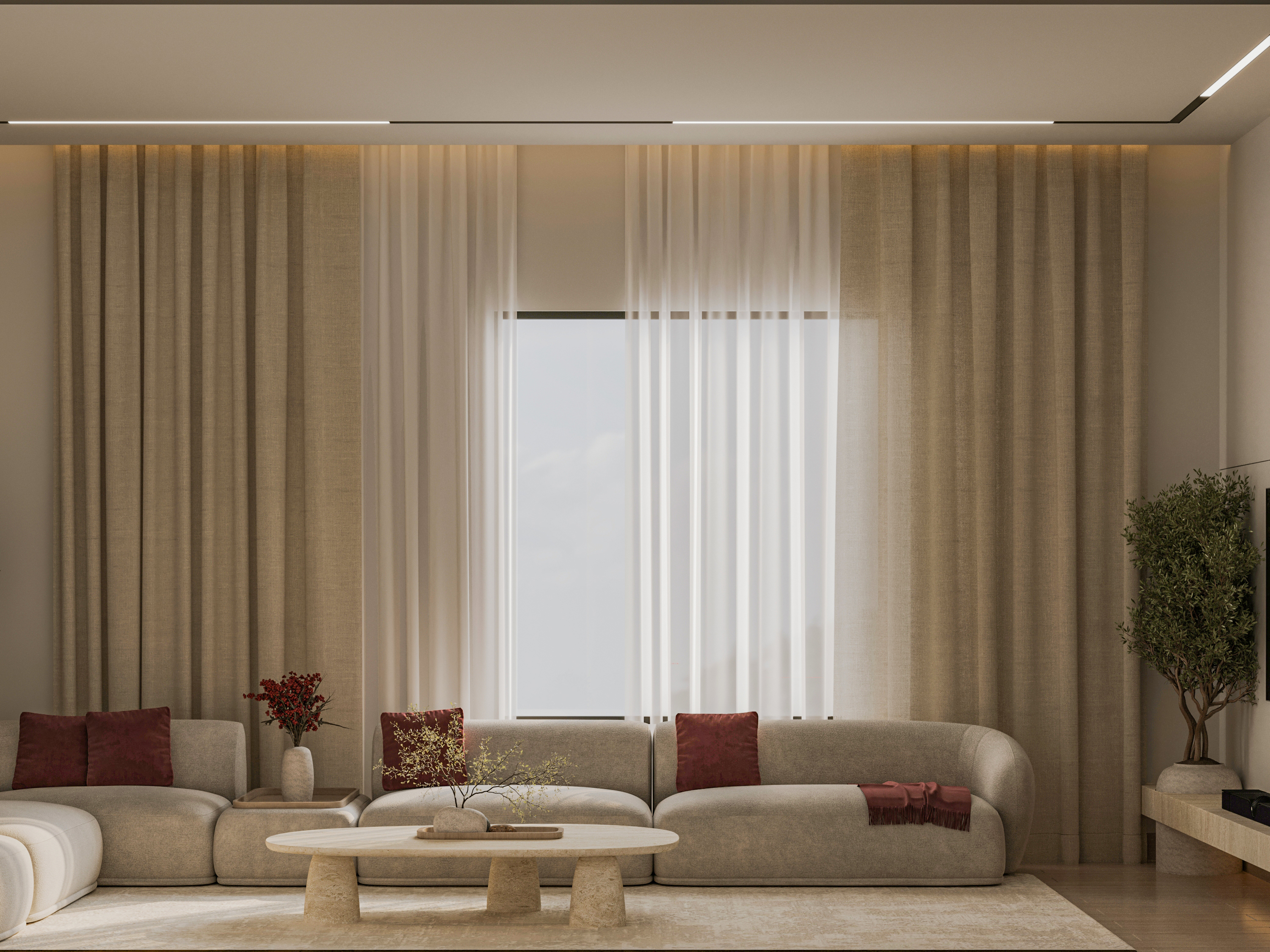 现代简约风格客厅丨沙特阿拉伯利雅得丨Yousef Ashour-8