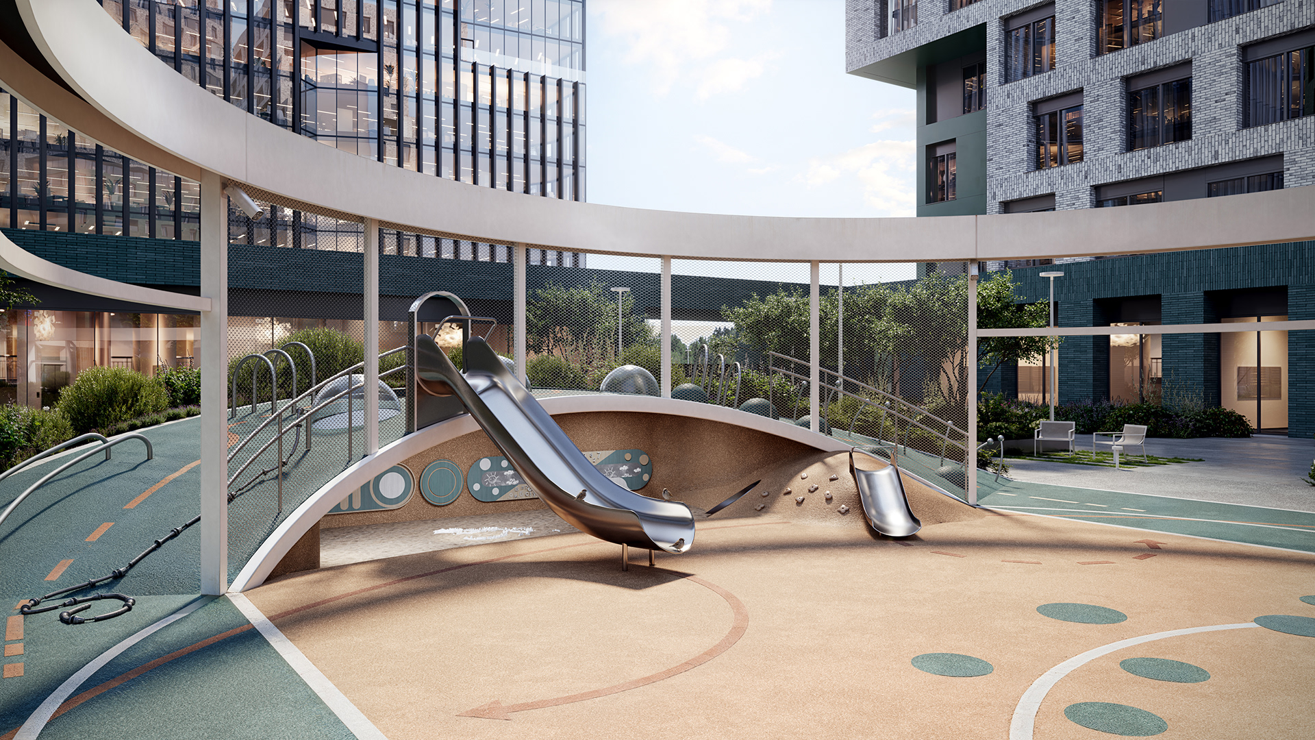 新住宅综合体内部庭院景观可视化设计丨A4 Studio-12