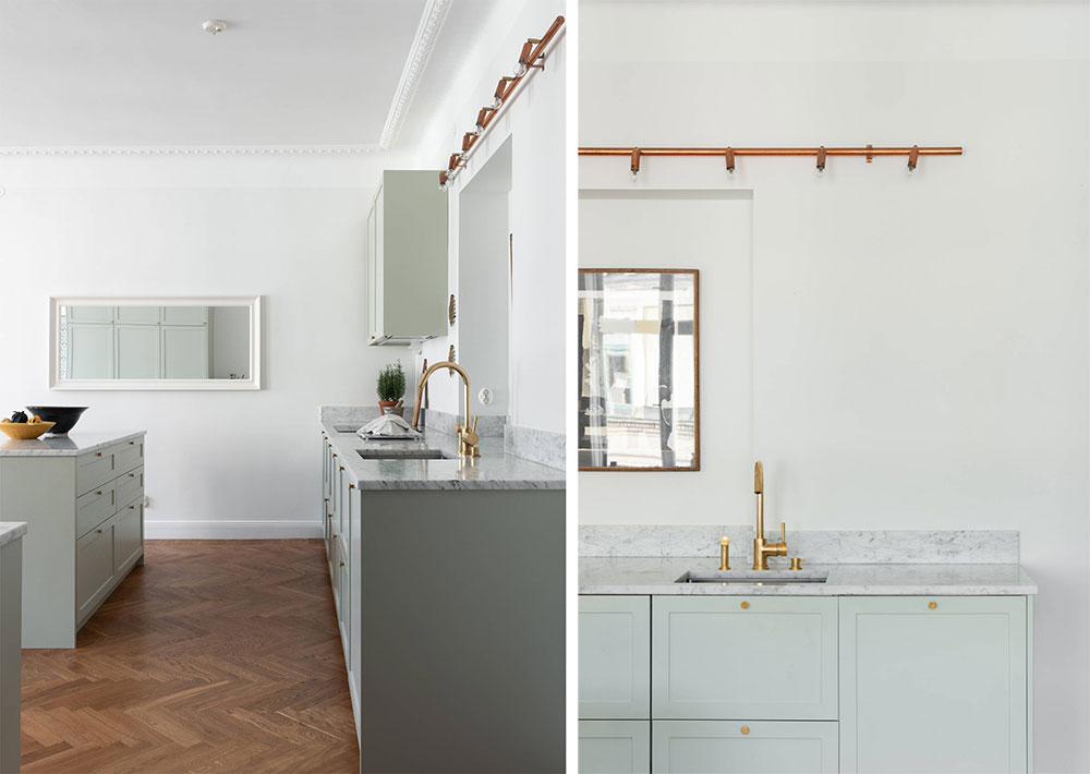 斯德哥尔摩 102 平米优雅公寓 | 海洋风蓝调与温暖焦糖色的完美结合-11