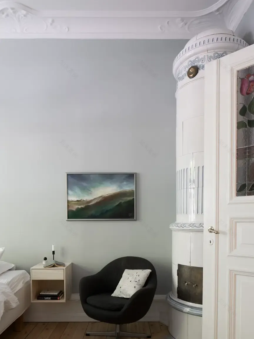 瑞典北欧风公寓 | 粉蓝配色的清新魅力-15