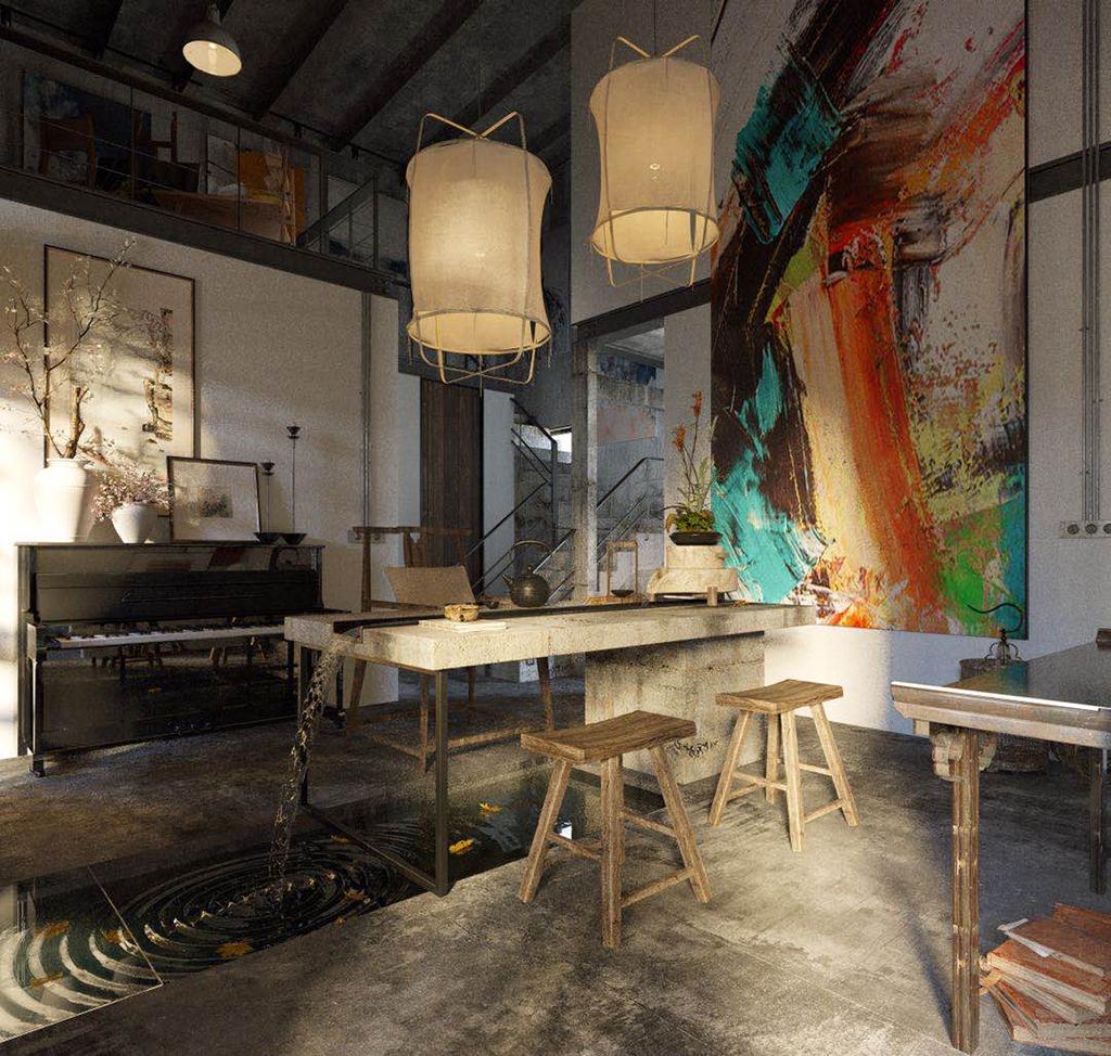 融合艺术与工业风的 119㎡现代简约之家-10