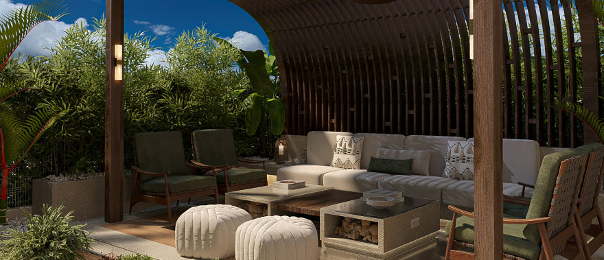 Organic Retreat | Contemporary Outdoor Living Space-0