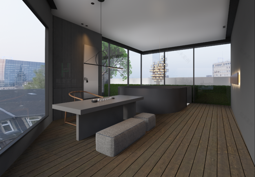 翰唐实创|私人会所-幽轩离纷华,惟有一丛竹-44