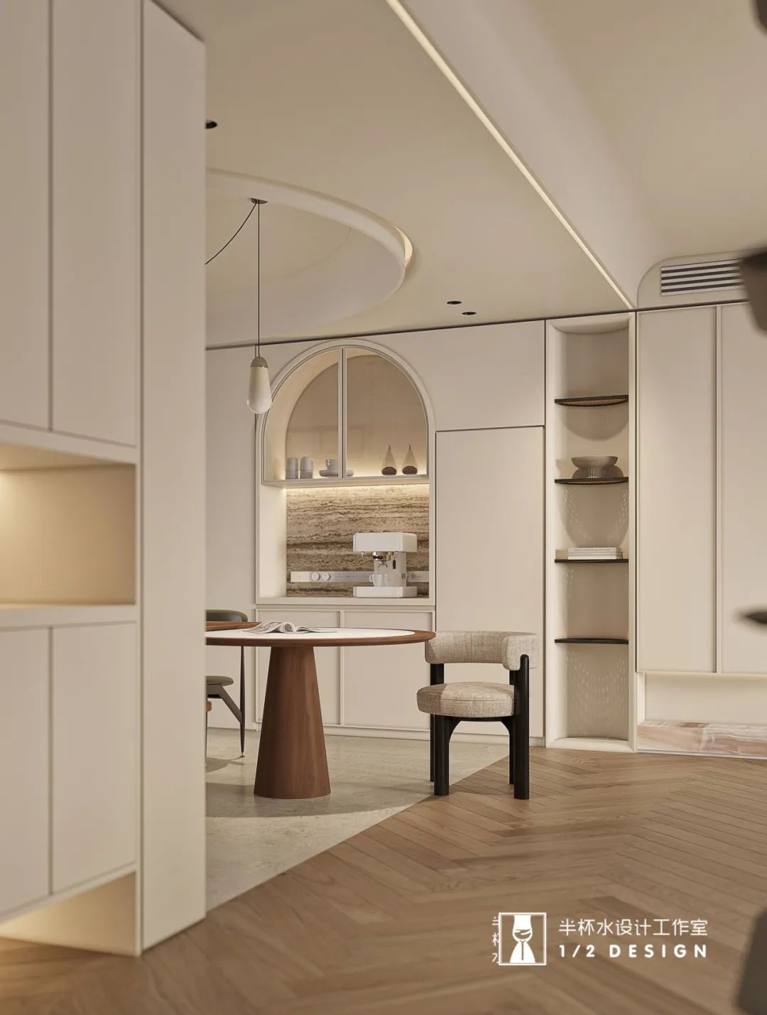 宁波泊蔚法式奶油风家居设计丨中国宁波丨半杯水设计工作室-15