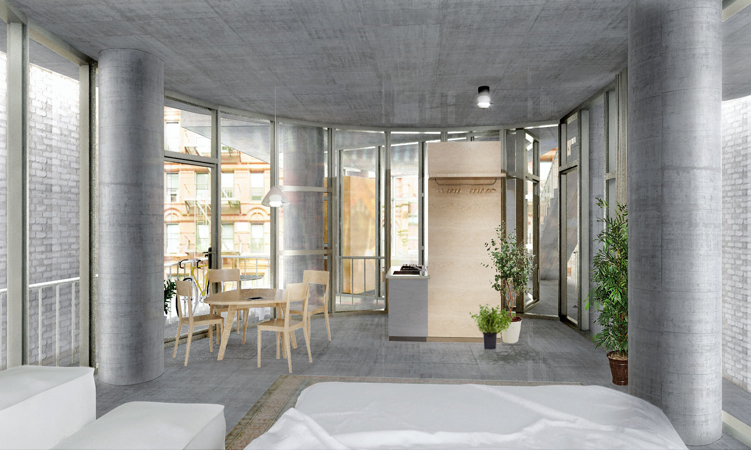 纽约经济适用房挑战项目（桌面公寓提案）丨美国纽约市丨Kwong Von Glinow Design Office-34