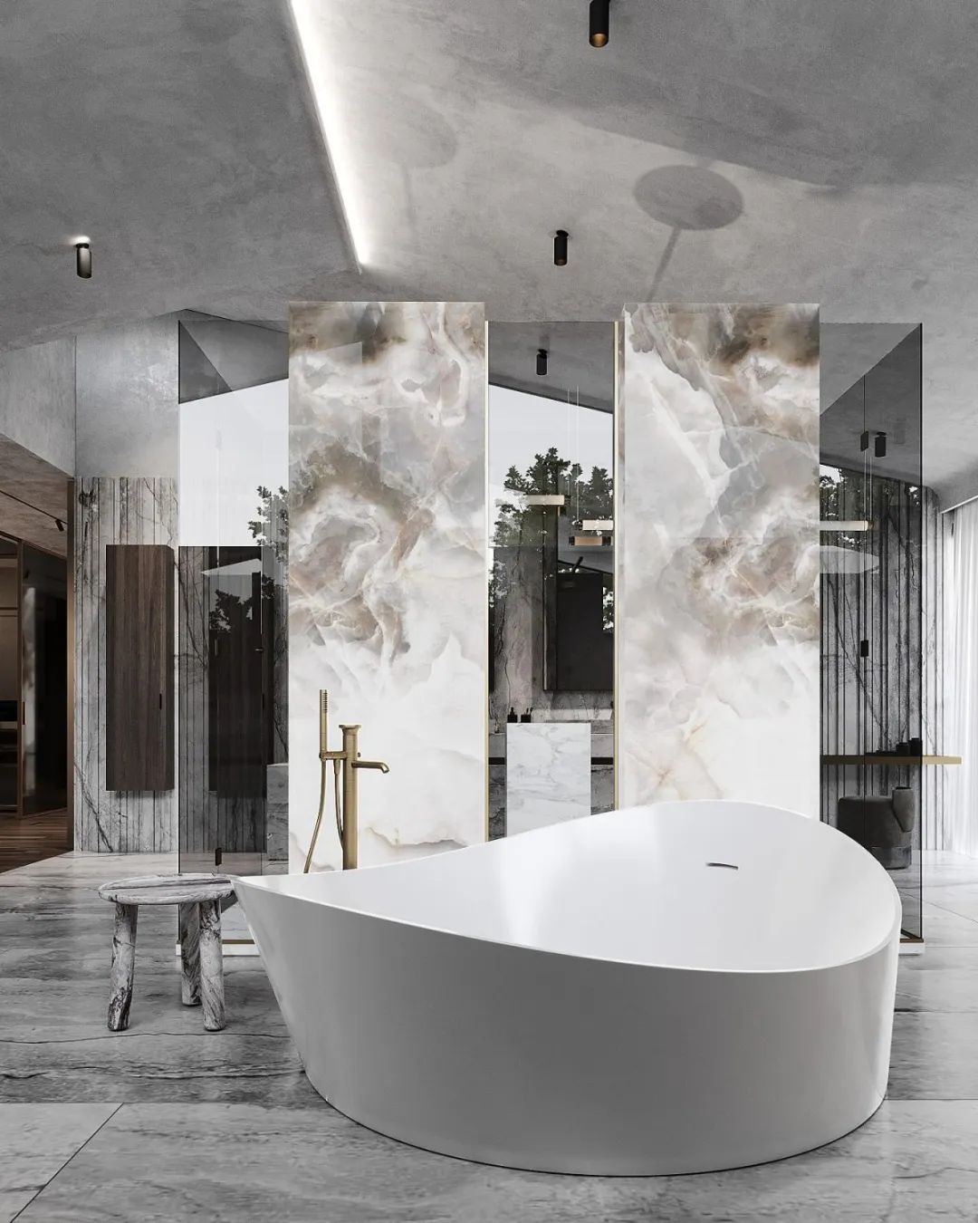 灰色奢华 · 1300㎡大宅设计丨IQOSA Architect-54