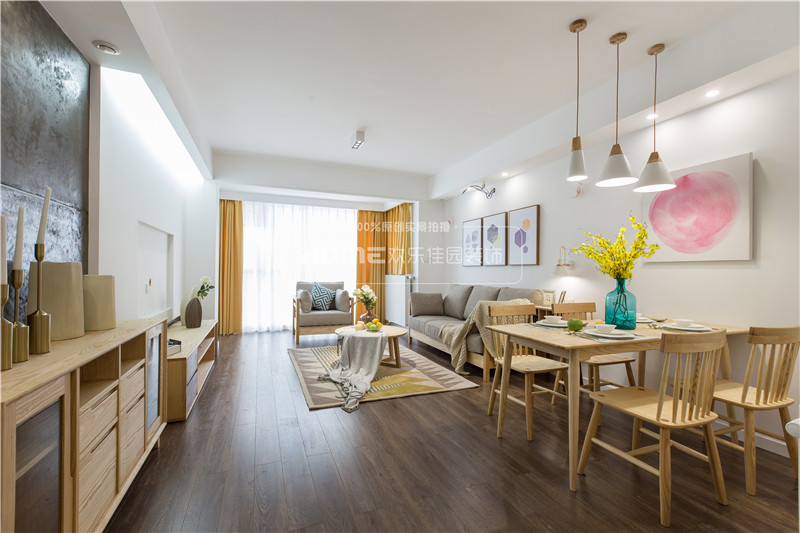 都会路苑北欧风空间,原木与素水泥的层次美学-52